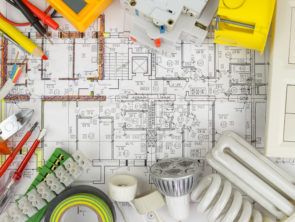 Still Life Of Electrical Components Arranged On Plans